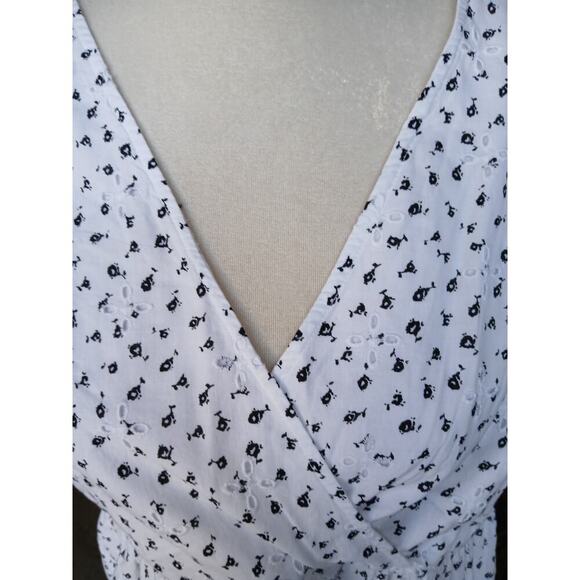 Nwt Loft faux wrap ruffle‎ sleeve dress cotton size 10 - Picture 4 of 7